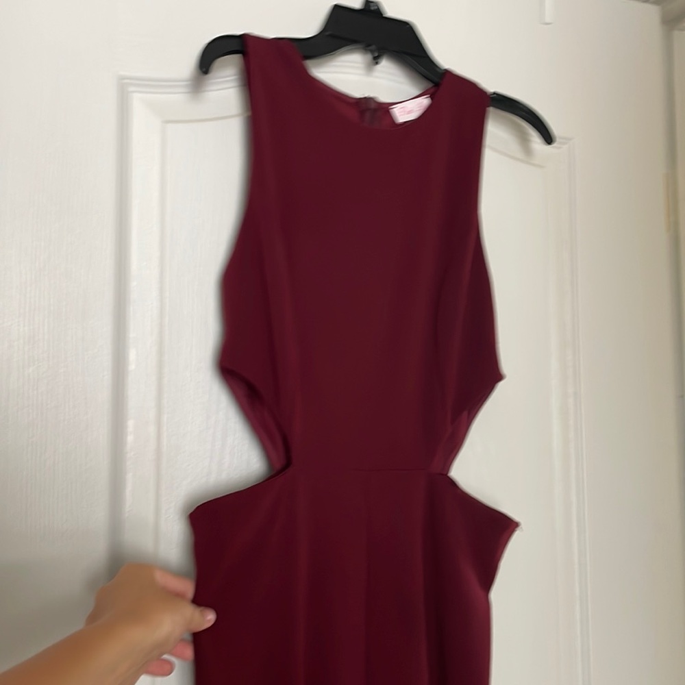 Maroon pants suit